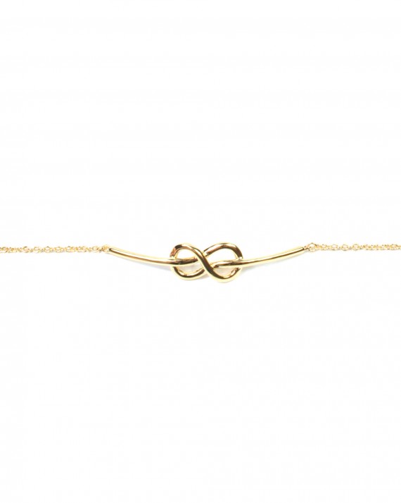 Bracelet chaîne infini entrelacé en plaqué or - Création de bijoux - Madame Vedette