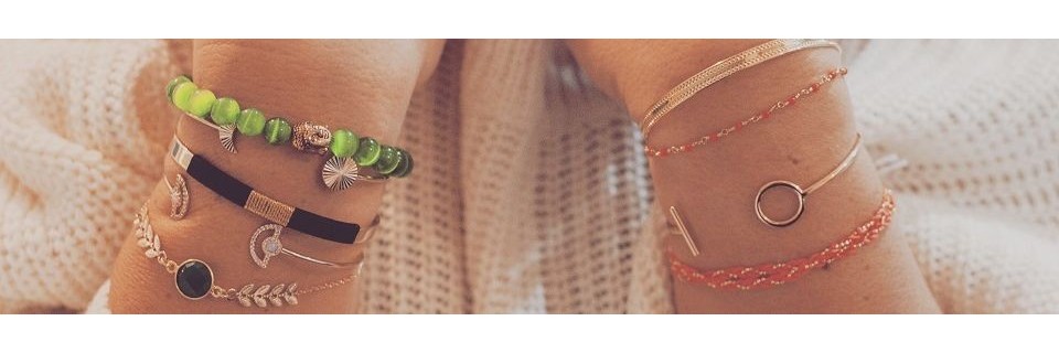 Collection de bracelets en argent 925 et plaqué or par Madame Vedette